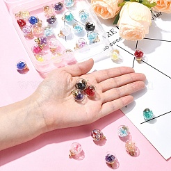 36Pcs 5 Styles Glass Pendants&nbsp;GLAA-YW0003-52