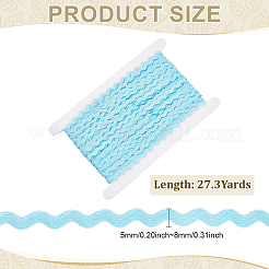 25M Polyester Wavy Fringe Trim Ribbon&nbsp;OCOR-ME0001-90B