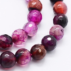 Faceted Natural Agate Beads Strands&nbsp;G-F561-6mm-D05