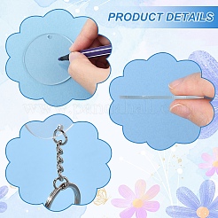 50Pcs Transparent Acrylic Disc Big Pendants&nbsp;TACR-YW0003-12