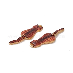 Rack Plating Alloy Enamel Pendants&nbsp;X-ENAM-K050-01G