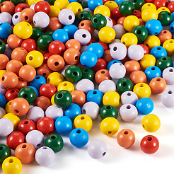240Pcs 6 Colors Natural Wooden Beads&nbsp;WOOD-TA0002-74A