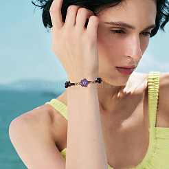 10Pcs 10 Styles Natural & Synthetic Mixed Stone Chip & Glass Seed Beaded Braided Bracelet Making&nbsp;AJEW-TA00055