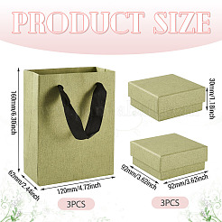 3Pcs Square Paper Jewelry Display Cases&nbsp;CON-TA0001-39E-01