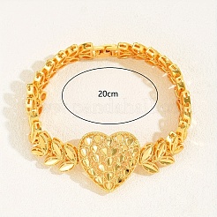 Ethnic Vintage Brass Hollow Heart-shaped Link Bracelets for Women&nbsp;YY6281