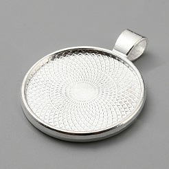 Alloy Double-side Pendant Cabochon Settings&nbsp;FIND-WH0148-030
