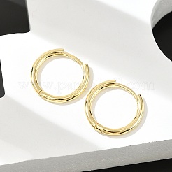Brass Huggie Hoop Earrings&nbsp;KK-D160-55G