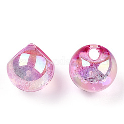 UV Plating Rainbow Iridescent Acrylic Beads&nbsp;OACR-G012-04A