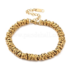 304 Stainless Steel Ring Link Chain Bracelets for Women&nbsp;BJEW-Z084-01G
