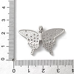 Brass Micro Pave Cubic Zirconia Pendants&nbsp;KK-P320-03B-P