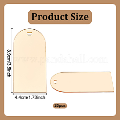 20Pcs Acrylic Blank Big Pendants&nbsp;MACR-GO0001-13