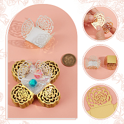50Pcs Rose Flower Window Paper Candy Packaging Boxes&nbsp;CON-OC0001-78A