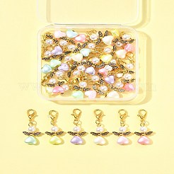 32Pcs Angel Imitation Pearl Acrylic with Alloy Pendant Decorations&nbsp;HJEW-FS00040-02