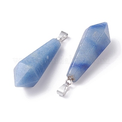 Dyed & Heated Natural Blue Aventurine Pointed Pendants&nbsp;G-I314-02P-14