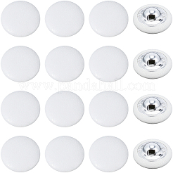 30Pcs 1-Hole PU Letaher Shank Buttons&nbsp;BUTT-CL0001-01A-02