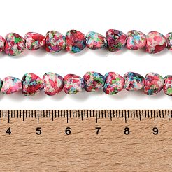 Spray Printed Synthetic Turquoise Beads Strands&nbsp;TURQ-P002-01A-05