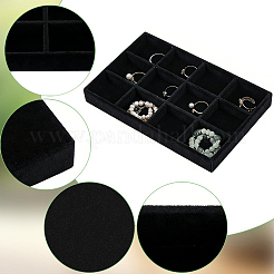 12 Grids Rectangle Velvet Display Trays&nbsp;ODIS-SP0002-23B