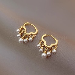 Cloud Alloy Plastic Imitation Pearl Chandelier Earrings&nbsp;FS-WGCF050-01