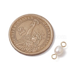 Natural Freshwater Pearl Potato Connector Charms&nbsp;PALLOY-JF03201-01