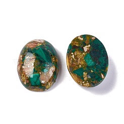 Assembled Synthetic Malachite and Imperial Jasper Cabochons&nbsp;G-L502-18x25mm-05