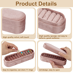 Velvet Jewelry Ring Organizer Storage Boxes&nbsp;CON-WH0115-11A