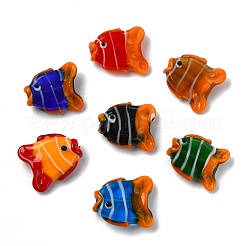 7Pcs 7 Colors Handmade Lampwork Beads&nbsp;LAMP-CJ0003-01