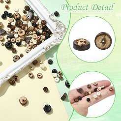 56G 14 Styles Natural Coconut Rondelle Beads&nbsp;COCB-CJ0001-01