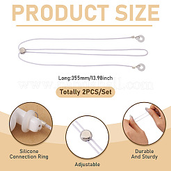 2Pcs Polyester Earphone Cord Straps&nbsp;HJEW-TAC0168