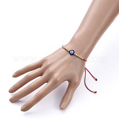 Adjustable Nylon Cord Braided Bead Bracelets&nbsp;BJEW-JB05250-04