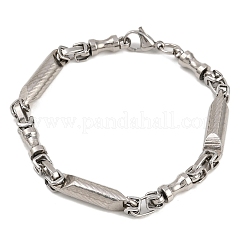 201 Stainless Steel Column Link Chain Bracelets for Women&nbsp;BJEW-B143-15P