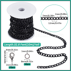 DIY Aluminum Twisted Chains Curb Chains Necklaces/Bracelets Making Kits&nbsp;DIY-SP0001-89