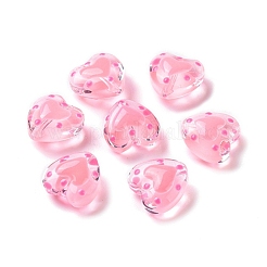 Glass Heart Beads&nbsp;GLAA-D005-01