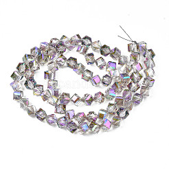 Electroplate Transparent Glass Beads Strands&nbsp;EGLA-N002-29-C01