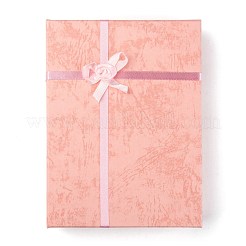 Jewelry Cardboard Boxes with Flower(Color Random Delivery) and Sponge Inside&nbsp;CBOX-R023-4