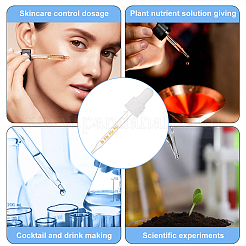 8Pcs Glass & PP Plastic Dropper&nbsp;FIND-OC0003-71