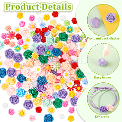 200Pcs Opaque Resin Cabochons&nbsp;RESI-GA0001-24