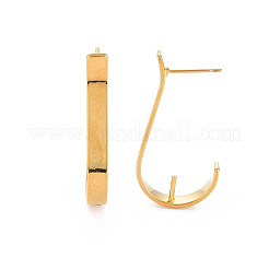 Brass Stud Earring Findings&nbsp;KK-S364-041