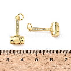Brass Micro Pave Clear Cubic Zirconia Pendants&nbsp;KK-F930-26B-G