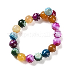 Natural Striped Agate/Banded Agate Beads Strands&nbsp;G-Z060-A01-C07