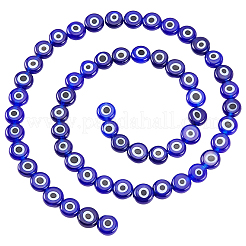 Handmade Evil Eye Lampwork Beads Strands&nbsp;LAMP-PA0001-50B