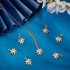12Pcs Rack Plating Brass Micro Pave Cubic Zirconia Pendants&nbsp;KK-BBC0017-07