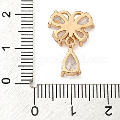 Brass Micro Pave Clear Cubic Zirconia Pendants&nbsp;LS-ZIRC-U003-01G-03
