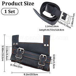 PU Leather with Alloy Waist Fencing Sheath&nbsp;AJEW-WH0419-05B