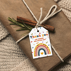 120Pcs 4 Styles Sunflower Paper Thank You Gift Tags&nbsp;CDIS-WH0038-08