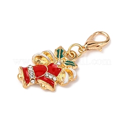 12Pcs 12 Styles Christmas Theme Alloy Enamel Pendant Decorations&nbsp;HJEW-JM04003