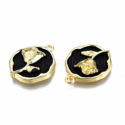 Rack Plating Alloy Enamel Pendants&nbsp;ENAM-N060-18-02LG