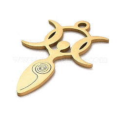 304 Stainless Steel Pendants&nbsp;STAS-D050-03G