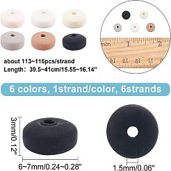 6 Strands 6 Colors Handmade Polymer Clay Beads&nbsp;CLAY-FH0001-10