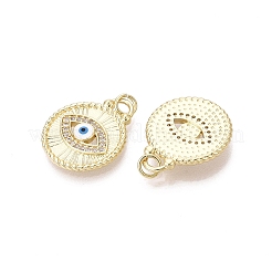 Brass Micro Pave Cubic Zirconia Pendants&nbsp;KK-N287-42G-02