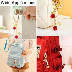 Resin & Alloy & Shell Pearl Pendant Decorations&nbsp;HJEW-YW00437